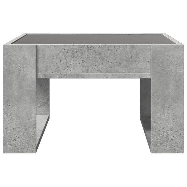 LED Couchtisch Betongrau 50x53 cm