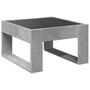 LED Couchtisch Betongrau 50x53 cm