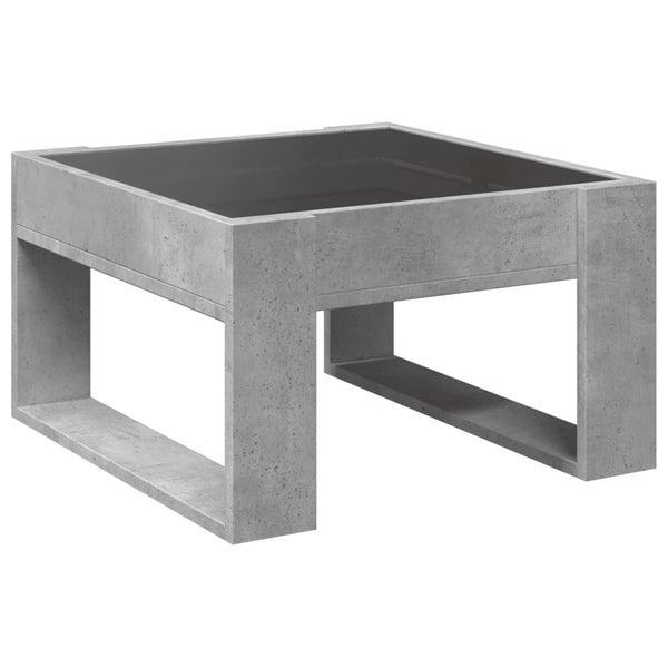 LED Couchtisch Betongrau 50x53 cm
