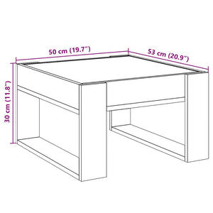Couchtisch Räuchereiche mit Infinity-LED