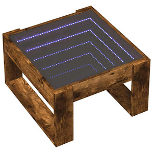 Couchtisch Räuchereiche mit Infinity-LED