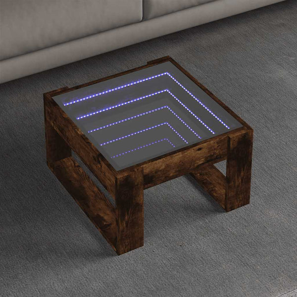 Couchtisch Räuchereiche mit Infinity-LED