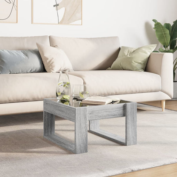 vidaXL Table basse avec LED Infinity gris sonoma 50x53x30 cm