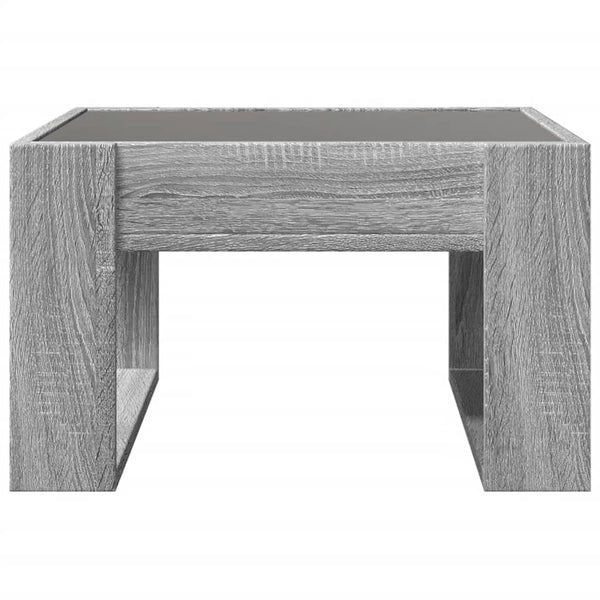 vidaXL Table basse avec LED Infinity gris sonoma 50x53x30 cm