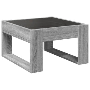 vidaXL Table basse avec LED Infinity gris sonoma 50x53x30 cm
