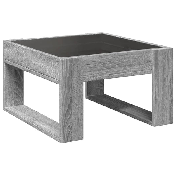 vidaXL Table basse avec LED Infinity gris sonoma 50x53x30 cm