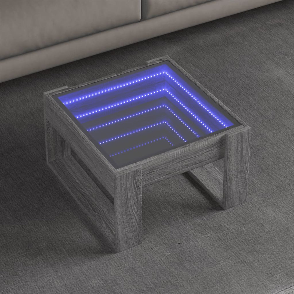 Couchtisch Grau Sonoma mit Infinity-LED