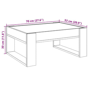 vidaXL Table basse avec LED Infinity blanc 70x53x30 cm