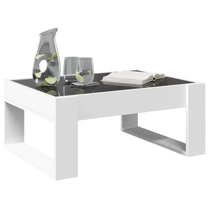 vidaXL Table basse avec LED Infinity blanc 70x53x30 cm