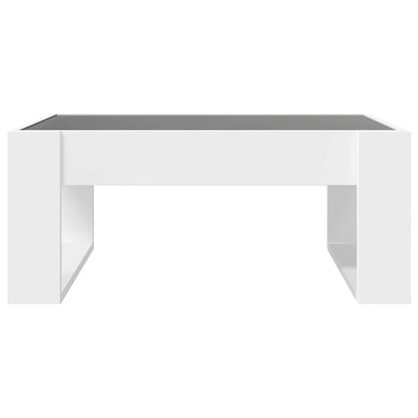vidaXL Table basse avec LED Infinity blanc 70x53x30 cm