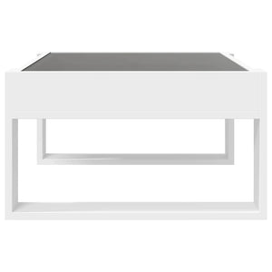 vidaXL Table basse avec LED Infinity blanc 70x53x30 cm