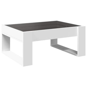 vidaXL Table basse avec LED Infinity blanc 70x53x30 cm