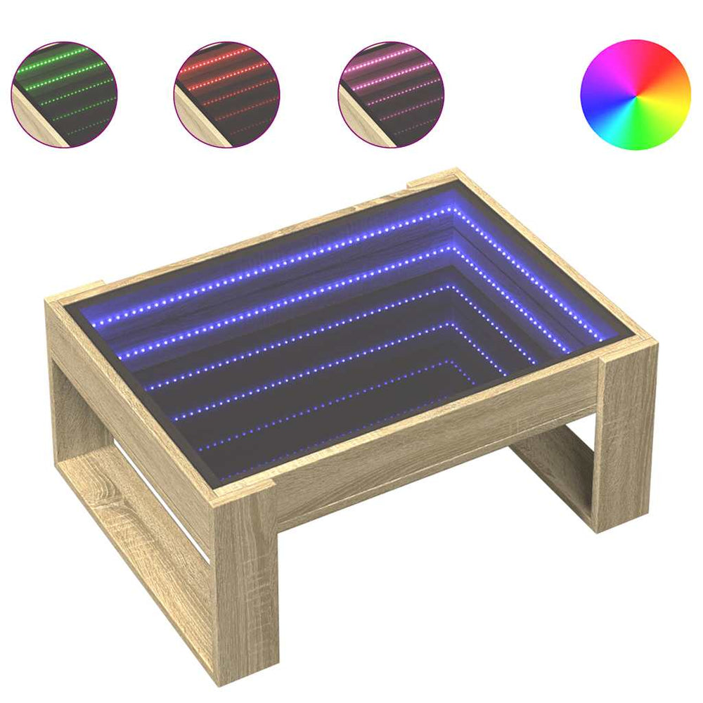 Couchtisch Sonoma Eiche mit Infinity-LED