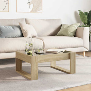 vidaXL Table basse avec LED infini Chêne Sonoma 70x53x30 cm