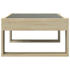 vidaXL Table basse avec LED infini Chêne Sonoma 70x53x30 cm