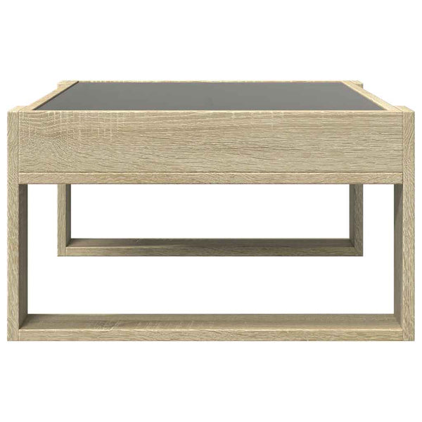 vidaXL Table basse avec LED infini Chêne Sonoma 70x53x30 cm