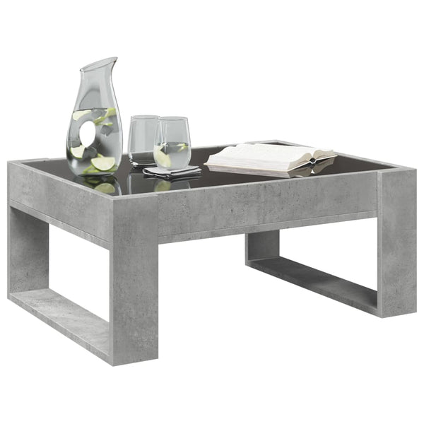 Couchtisch mit Infinity LED, Betongrau