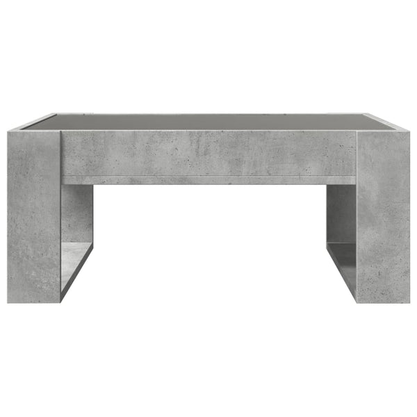 Couchtisch mit Infinity LED, Betongrau