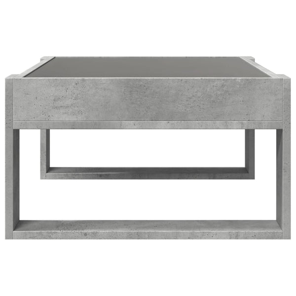 Couchtisch mit Infinity LED, Betongrau
