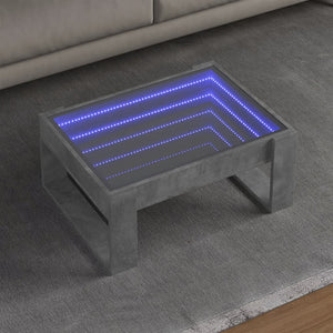 Couchtisch mit Infinity LED, Betongrau