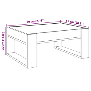 vidaXL Table basse avec LED Infinity chêne fumé 70x53x30 cm