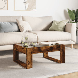 vidaXL Table basse avec LED Infinity chêne fumé 70x53x30 cm