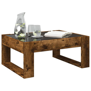 vidaXL Table basse avec LED Infinity chêne fumé 70x53x30 cm