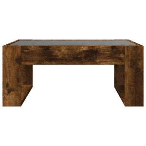 vidaXL Table basse avec LED Infinity chêne fumé 70x53x30 cm