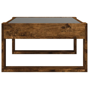 vidaXL Table basse avec LED Infinity chêne fumé 70x53x30 cm