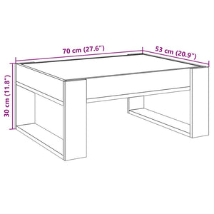 vidaXL Table basse avec LED Infinity Gris Sonoma 70x53x30 cm