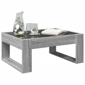 vidaXL Table basse avec LED Infinity Gris Sonoma 70x53x30 cm