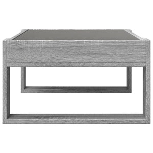 vidaXL Table basse avec LED Infinity Gris Sonoma 70x53x30 cm