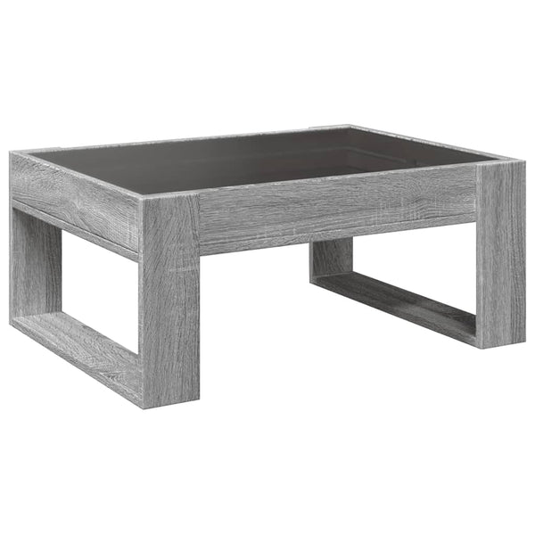 vidaXL Table basse avec LED Infinity Gris Sonoma 70x53x30 cm
