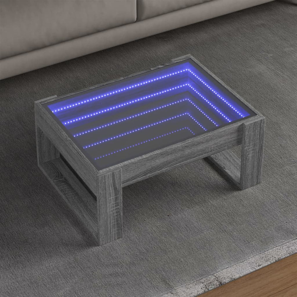 Couchtisch Grau Sonoma mit Infinity-LED