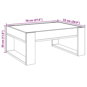 vidaXL Table basse avec LED Infinity aspect chêne marron 70x53x30 cm