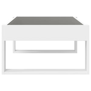 vidaXL Table basse avec LED Infinity Blanc 90x53x30 cm