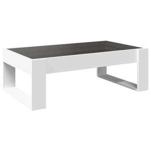 vidaXL Table basse avec LED Infinity Blanc 90x53x30 cm