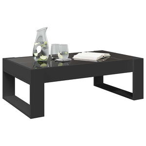 Couchtisch mit Infinity-LED Schwarz 90x53 cm