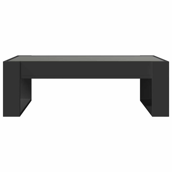 Couchtisch mit Infinity-LED Schwarz 90x53 cm