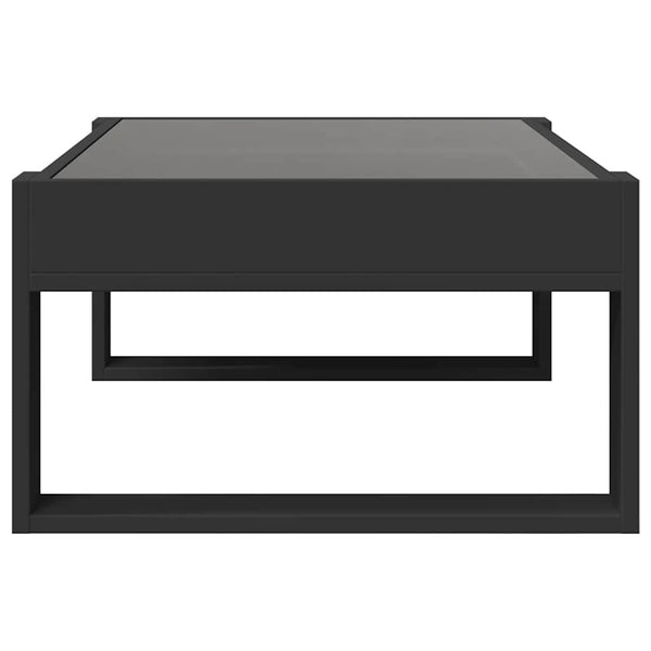 Couchtisch mit Infinity-LED Schwarz 90x53 cm