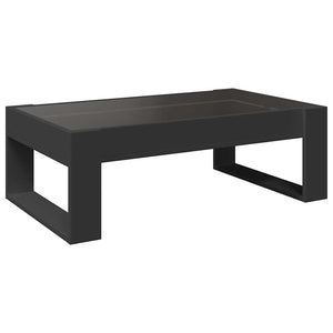 Couchtisch mit Infinity-LED Schwarz 90x53 cm
