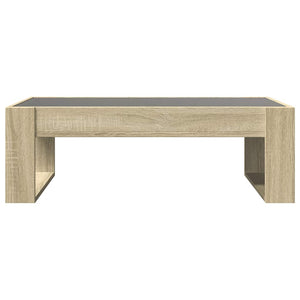 vidaXL Table basse à LED Infinity Chêne Sonoma 90x53x30 cm