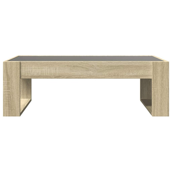 vidaXL Table basse à LED Infinity Chêne Sonoma 90x53x30 cm