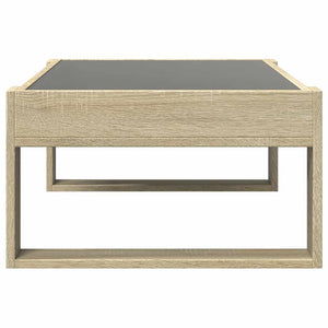 vidaXL Table basse à LED Infinity Chêne Sonoma 90x53x30 cm