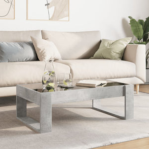 LED Couchtisch Betongrau 90x53 cm