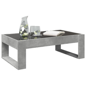 LED Couchtisch Betongrau 90x53 cm