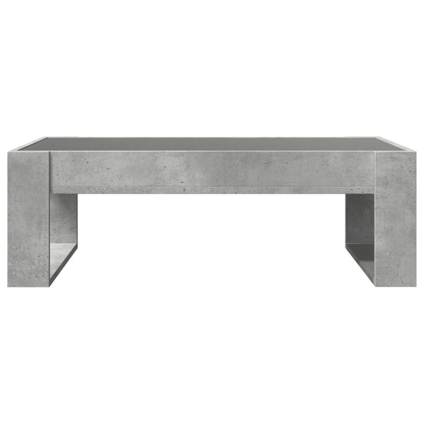 LED Couchtisch Betongrau 90x53 cm