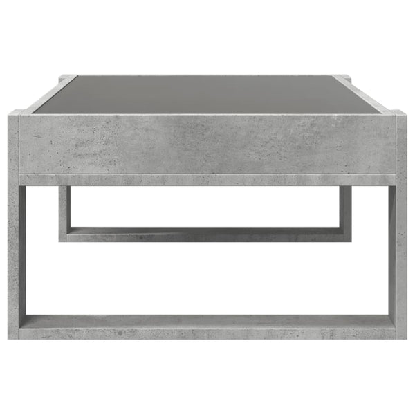 LED Couchtisch Betongrau 90x53 cm