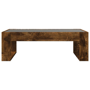 vidaXL Table basse avec LED Infinity chêne fumé 90x53x30 cm
