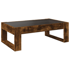 vidaXL Table basse avec LED Infinity chêne fumé 90x53x30 cm